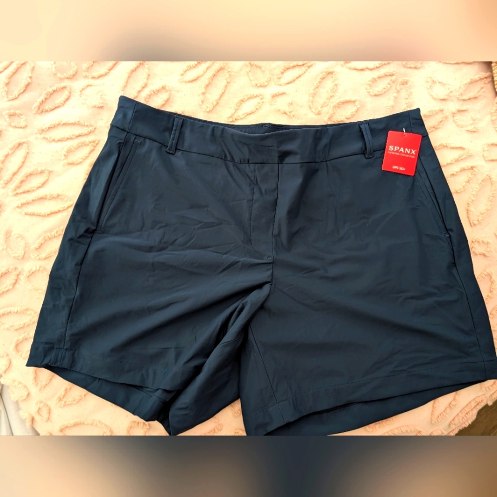 XL Spanx shorts, midnight blue sunshine collection.